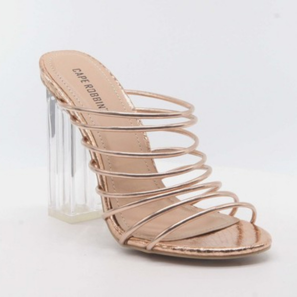 Cape Robbin FIA Rose Gold Strappy Heels - Picture 4 of 5